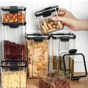 Airtight Food Storage Containers With Lids, 5 Piece Set, Kitchen Containers